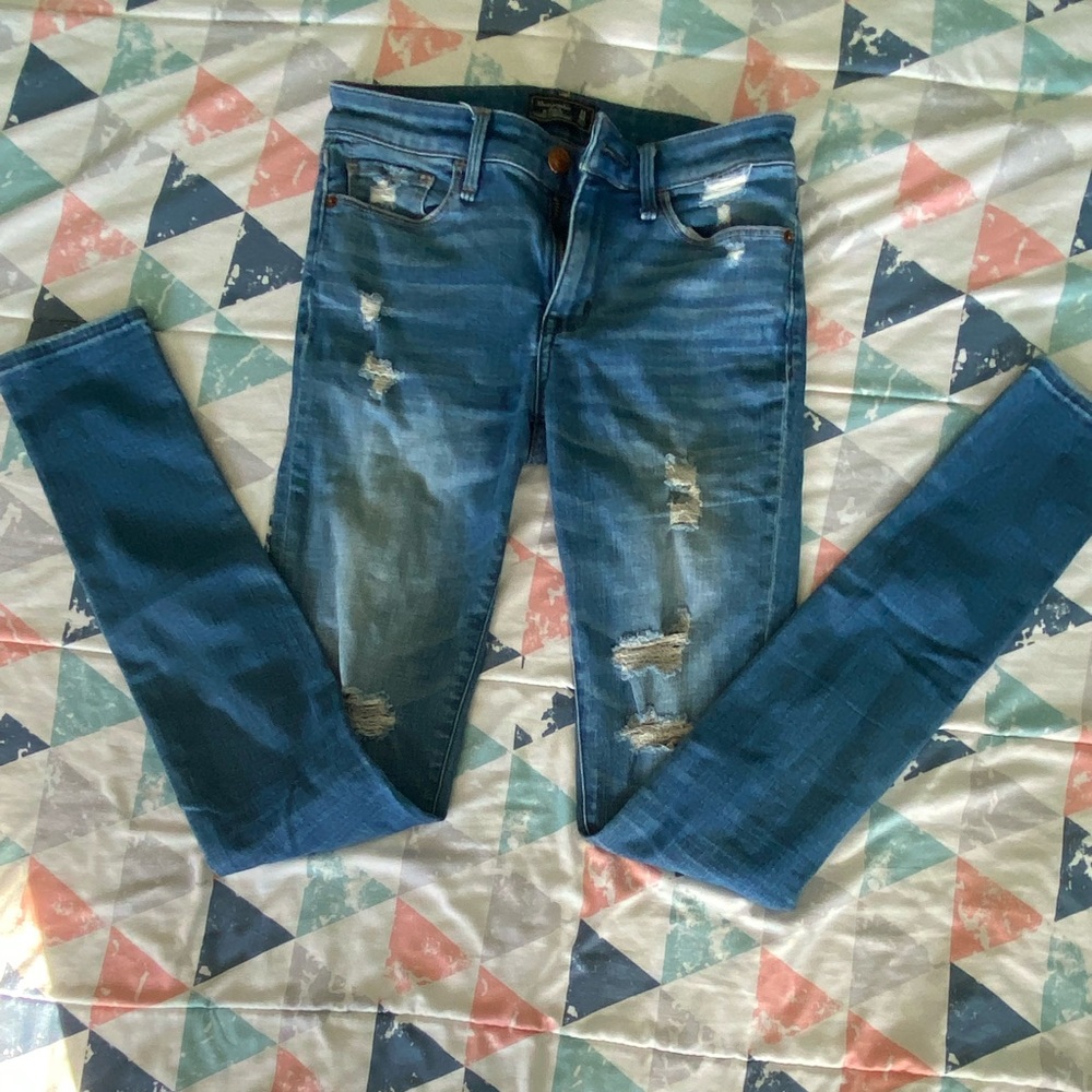 Abercrombie ripped jeans